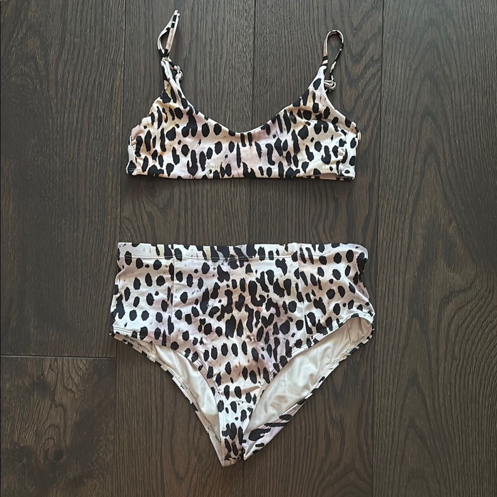 Good American Leopard Print Bikini Set